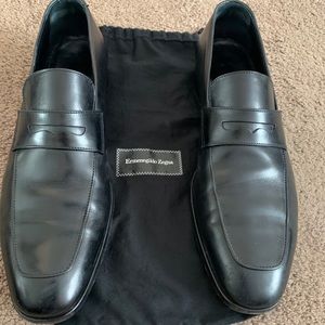 Ermenegildo Zegna Black Dress Loafers